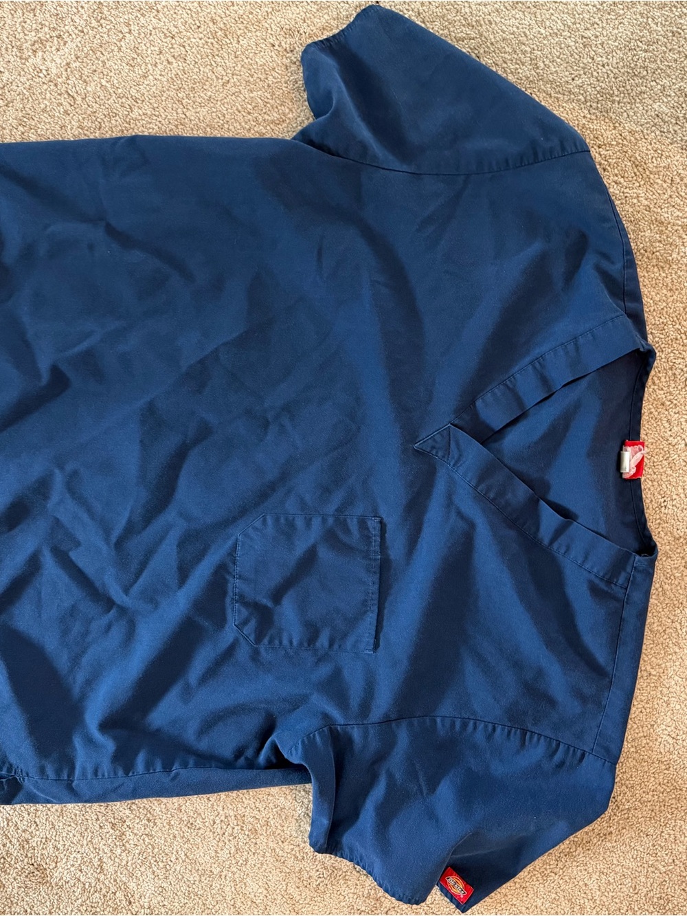 Dickies Navy Short Sleeve V-Neck and bottom Work Scrub
